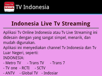 Unduh Free TV Indonesia Live (gratis) Android - Download Free TV Indonesia Live