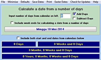 Unduh Date Calculator (gratis) / Download Date Calculator