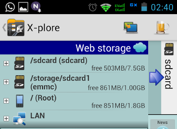 X plore android 2.2