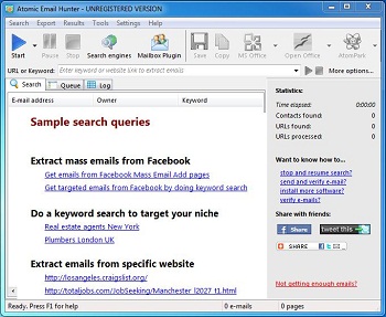 Unduh Atomic Email Hunter (gratis) / Download Atomic Email Hunter